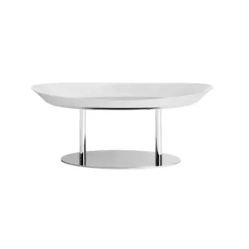 Broggi Essenza Collection Stainless Steel Fruit/Seafood Stand Essenza. Oval 19 x 33 cm H.15 cm