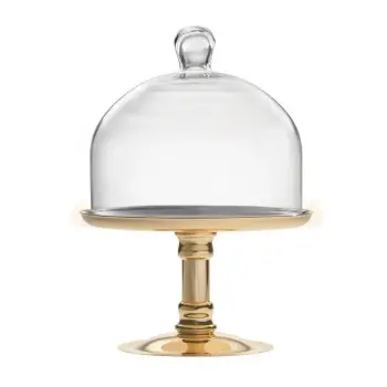 Designer Golden Plated Stainless Steel Lecci Serving Stand 25 cm