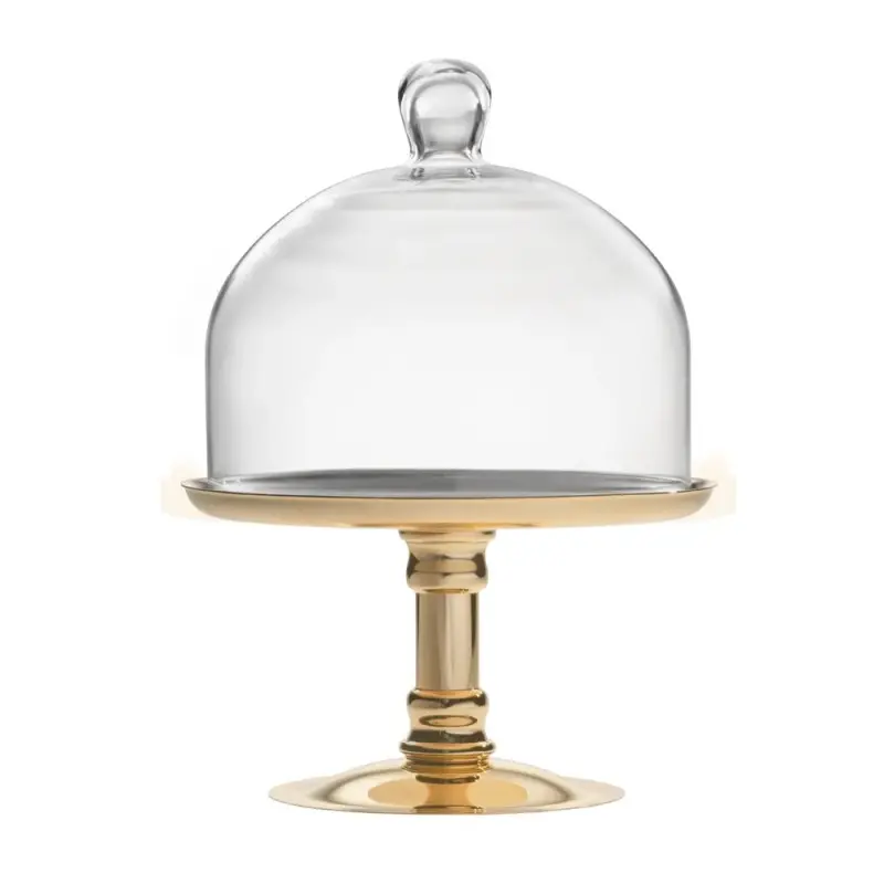 Designer Golden Plated Stainless Steel Lecci Serving Stand 25 cm Designer Golden Plated Stainless Steel Lecci Serving Stand 25 cm