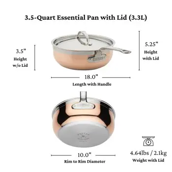 Hestan 3.5qt Covered Essential Pan (24cm) - Set of 2