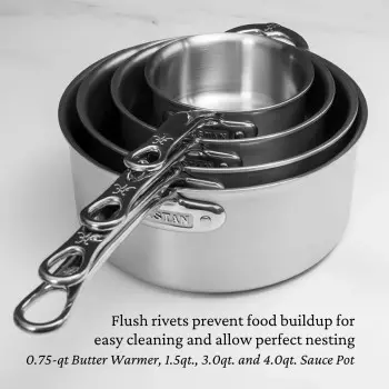 Hestan 12cm/0.75qt Open Butter Warmer - Set of 2