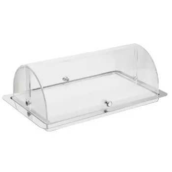 Broggi Collection Stainless Steel Rectangular Thermal Platter For Cheese/Ham cm.53 x 32.5 St.St