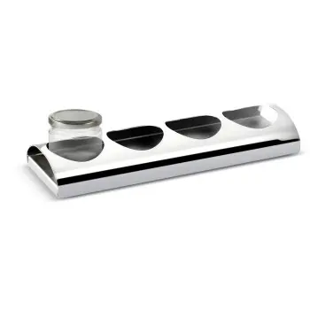 Broggi Collection Silver Plated 4-Jar Jam Holder Hole Ø 5.8 cm