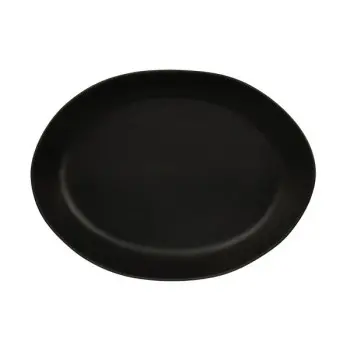 Cal-Mil Bali Oval Platter - 12 x 16 Black