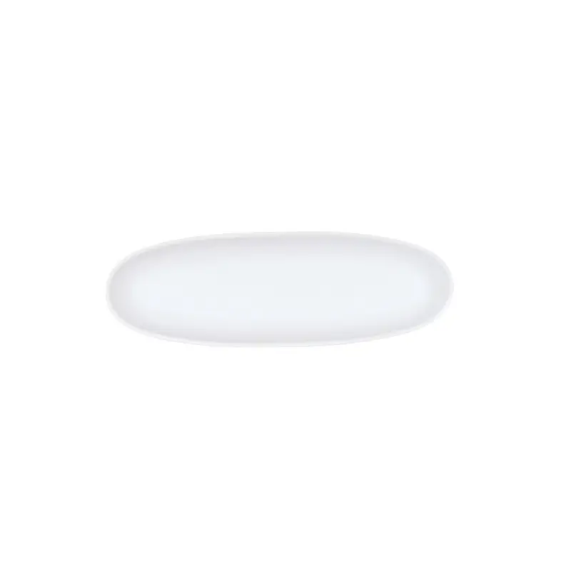 Cal-Mil Bali Oval Platter - 4 x 12 White Cal-Mil Bali Oval Platter - 4 x 12 White