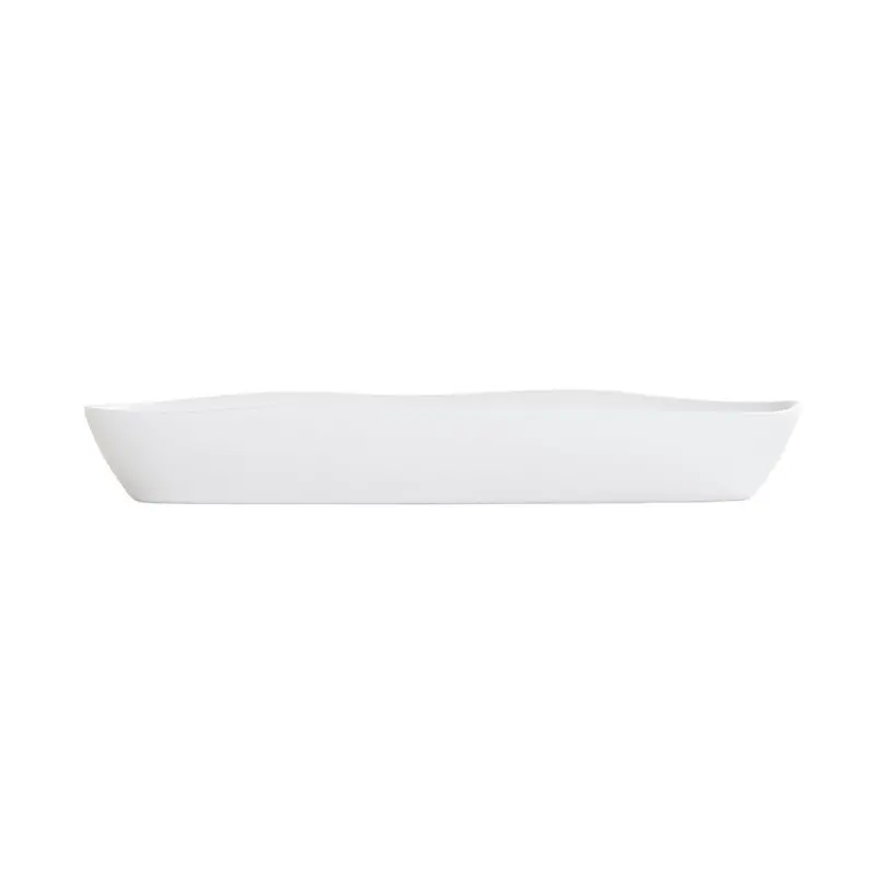 Cal-Mil Bali Oval Platter - 4 x 12 White Cal-Mil Bali Oval Platter - 4 x 12 White