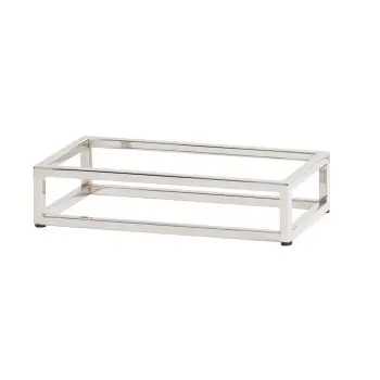 Cal-Mil Chrome Open Frame Riser - 6 x 10 x 3