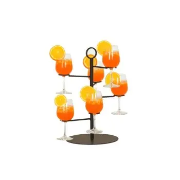 Cal-Mil Madison Glass Cocktail Tower - Black