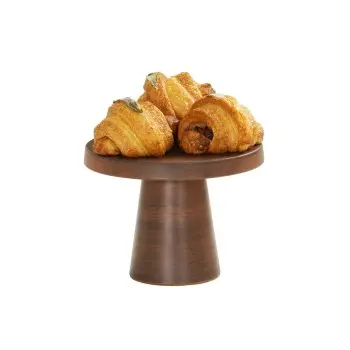 Cal-Mil 12 Dia x 7.5 H Pedestal Cake Stand - Walnut