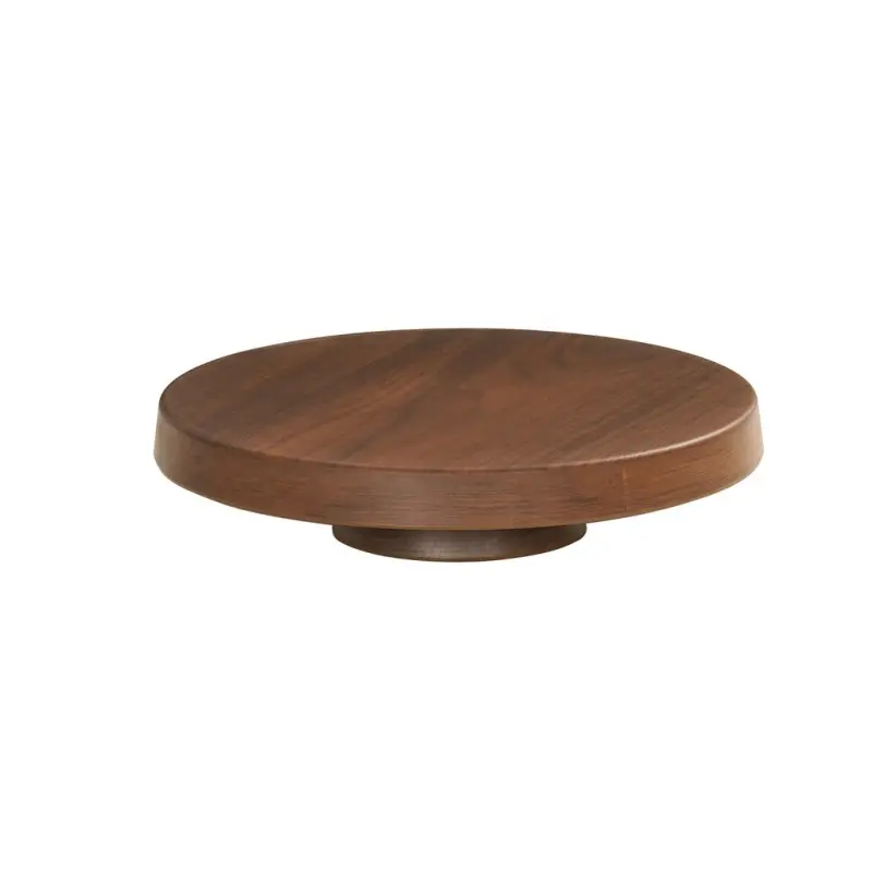 Cal-Mil 12 Dia x 2.25 H Pedestal Cake Stand - Walnut