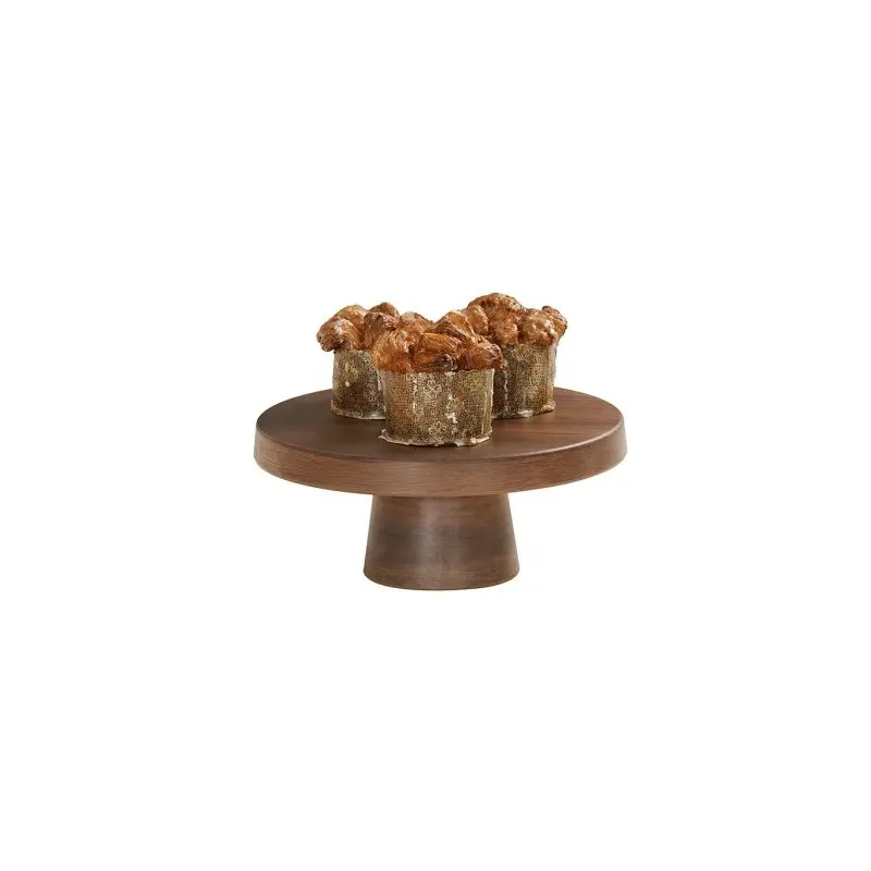 Cal-Mil 10.25 Dia x 4.25 H Pedestal Cake Stand - Walnut