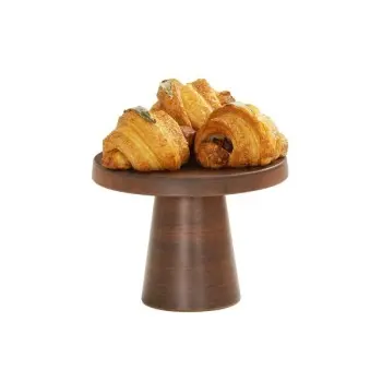 Cal-Mil 10.25 Dia x 7.5 H Pedestal Cake Stand - Walnut