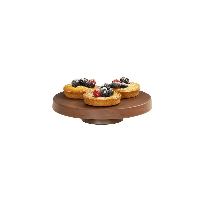 Cal-Mil 10.25 Dia x 2.25 H Pedestal Cake Stand - Walnut
