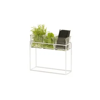 Cal-Mil Chrome 3 Jar Holder - 9" H