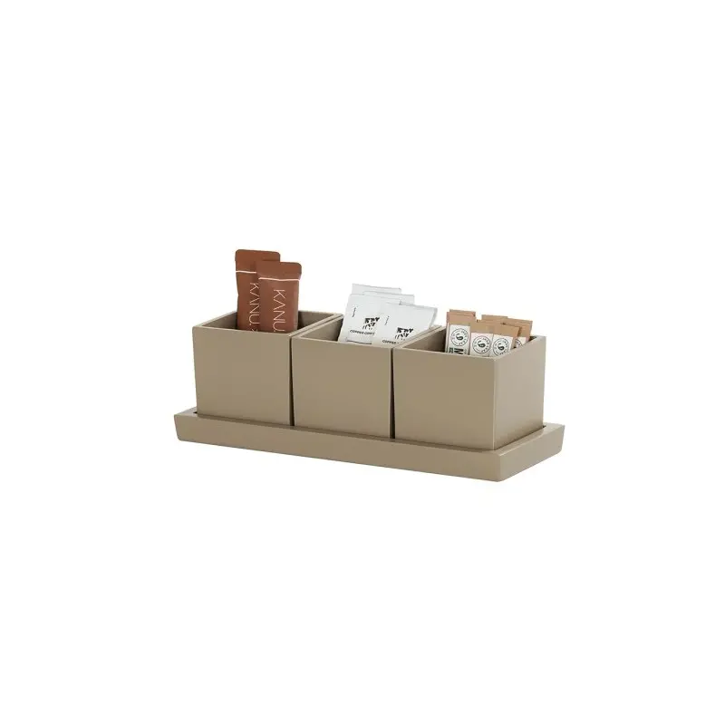 Cal-Mil Resin 3 Jar Tray - Taupe