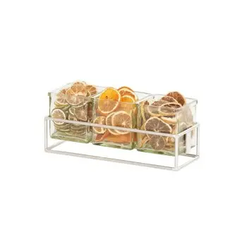 Cal-Mil Chrome 3 Jar Holder - 3" H