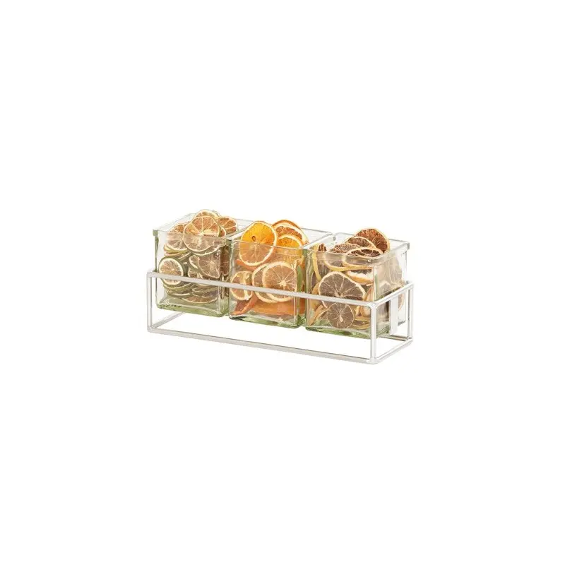 Cal-Mil Chrome 3 Jar Holder - 3" H
