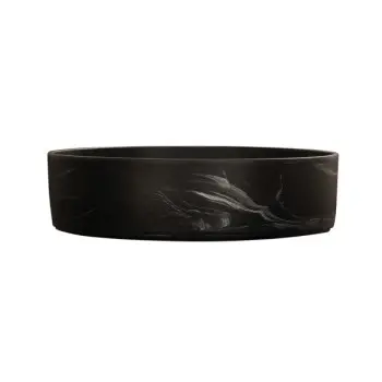 Cal-Mil 12" Resin Bowl - Black Marble
