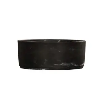 Cal-Mil 8" Resin Bowl - Black Marble