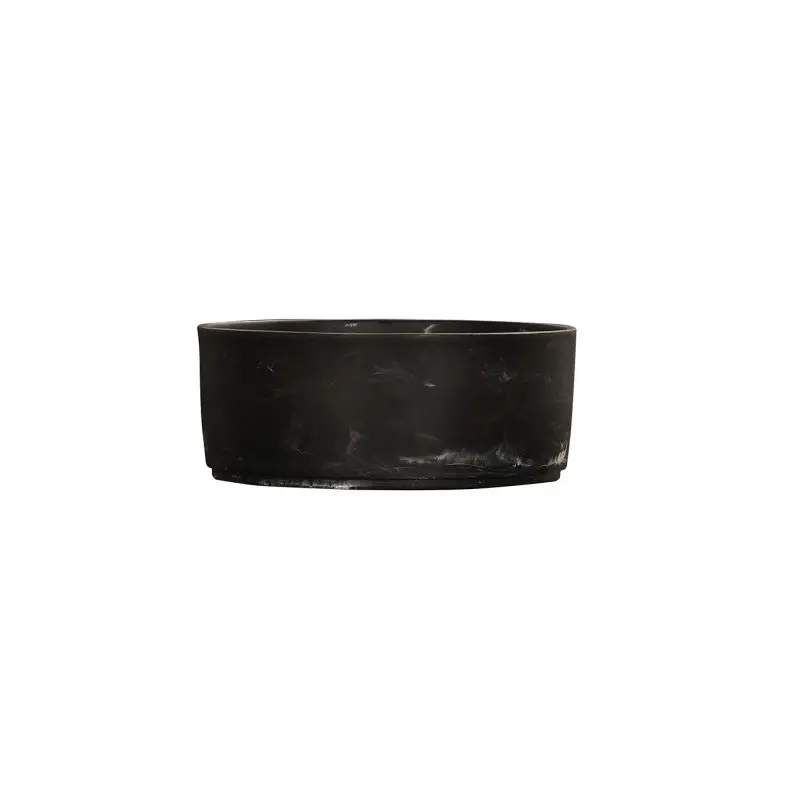 Cal-Mil 8" Resin Bowl - Black Marble Cal-Mil 8" Resin Bowl - Black Marble