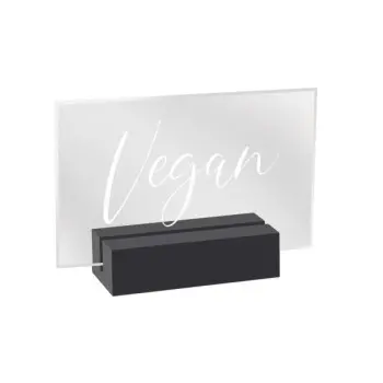 Cal-Mil Vegan Sign - Black