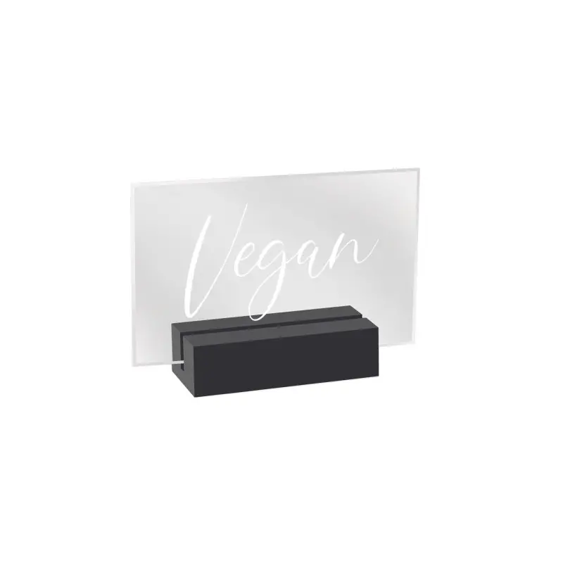 Cal-Mil Vegan Sign - Black