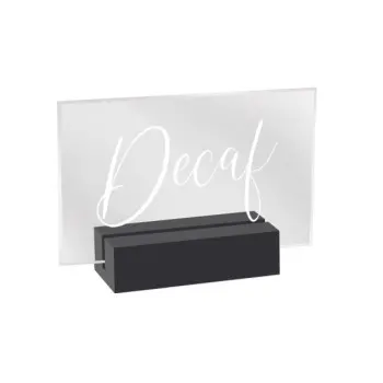 Cal-Mil Decaf Sign - Black
