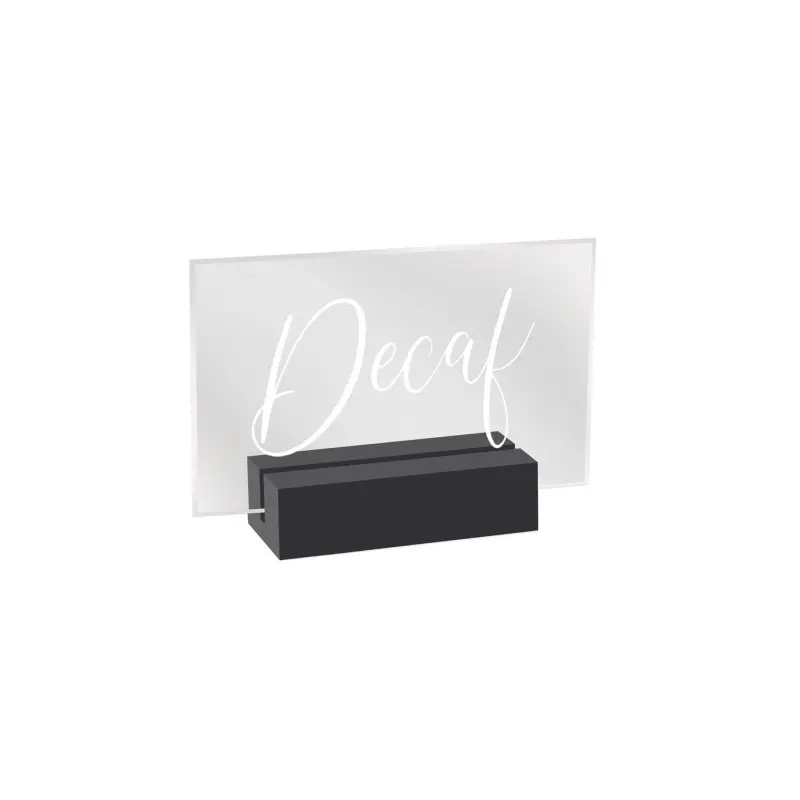 Cal-Mil Decaf Sign - Black
