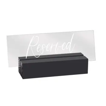 Cal-Mil Reserved Sign - Black
