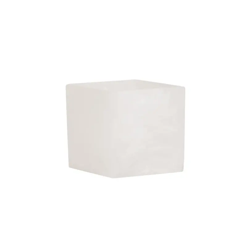 Cal-Mil 4 x 4 Resin Jar - White Marble Cal-Mil 4 x 4 Resin Jar - White Marble