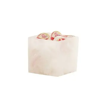 Cal-Mil 4 x 4 Resin Jar - White Marble