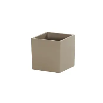 Cal-Mil 4 x 4 Resin Jar - Taupe