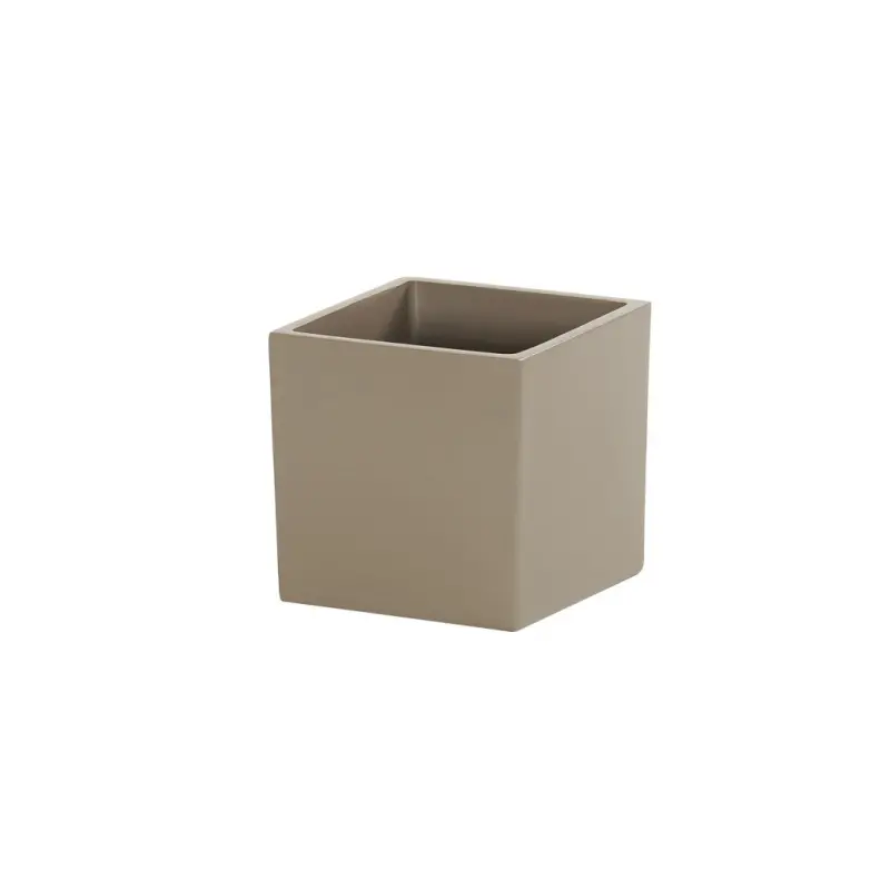 Cal-Mil 4 x 4 Resin Jar - Taupe