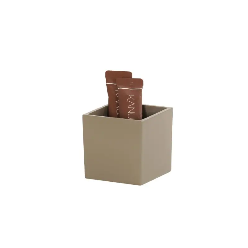 Cal-Mil 4 x 4 Resin Jar - Taupe