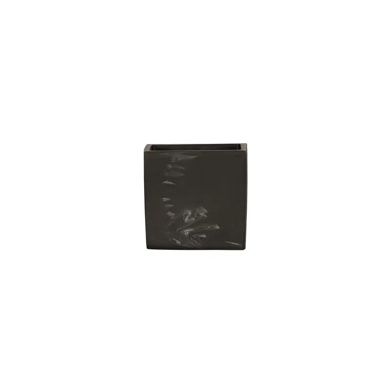 Cal-Mil 4 x 4 Resin Jar - Black Marble