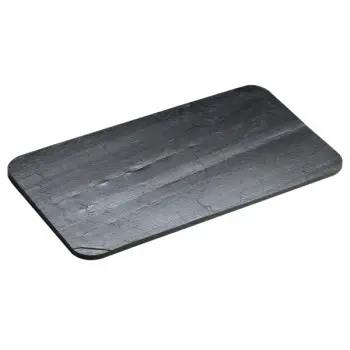 Cal-Mil 7 x 12 Pure Black Slate Serving Stone