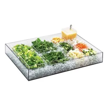 Cal-Mil 24 x 32 x 4.25 5 Sided Box Clear