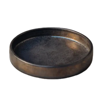 Out of the Blue Lava Metallic Dinner Plate - Diameter: 11"