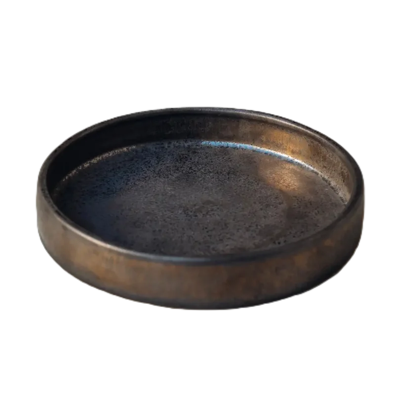 Out of the Blue Lava Metallic Dinner Plate - Diameter: 11"