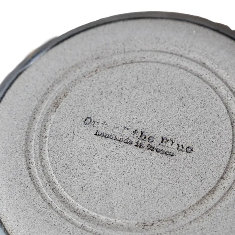 Out of the Blue Lava Metallic Deep Plate - S - Diameter: 6.3" Height: 1.6"