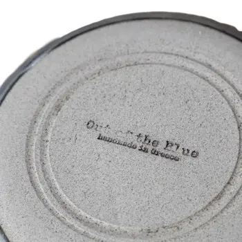 Out of the Blue Lava Metallic Deep Plate - M - Diameter: 8.2" Height: 1.7"