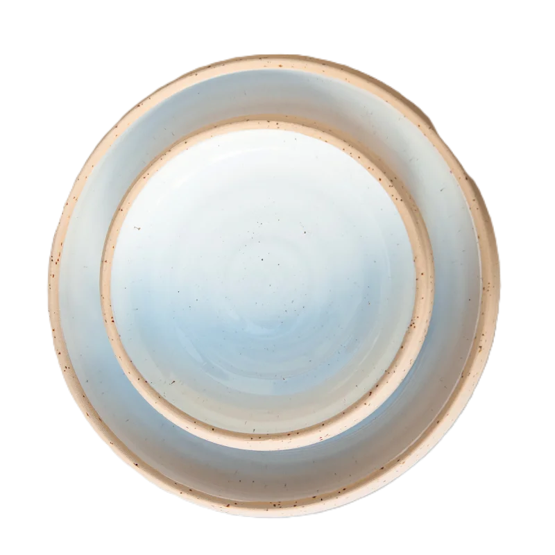 Out of the Blue Kronos Large Deep Plate - Diameter: 8.2" Height: 1.7"