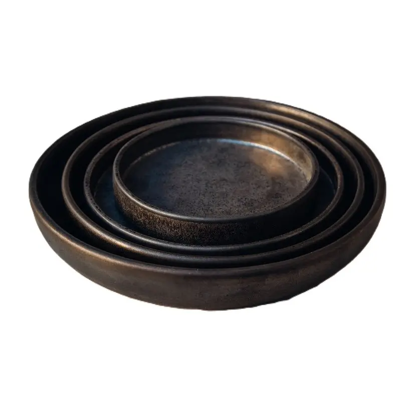 Out of the Blue Lava Metallic Bowl Medium - Diameter: 9.8" Height: 1.7"