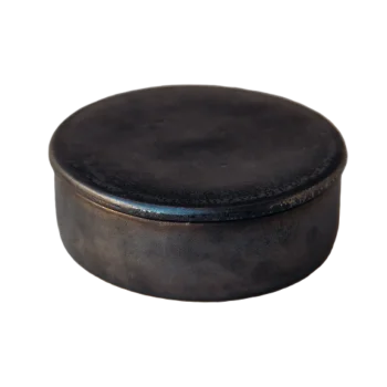 Out of the Blue Lava Bowl Mettalic with lid - Diameter: 6.3" Height: 1.9"