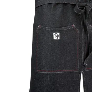 Mercer Culinary Zephyr Bib Apron - Black Denim