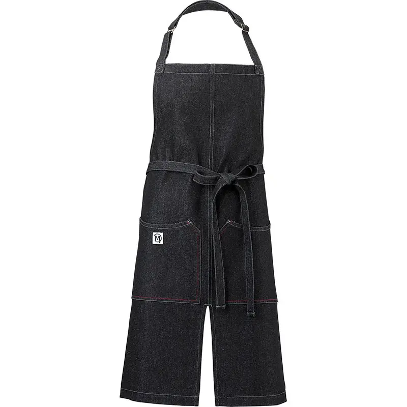 Mercer Culinary Zephyr Bib Apron - Black Denim