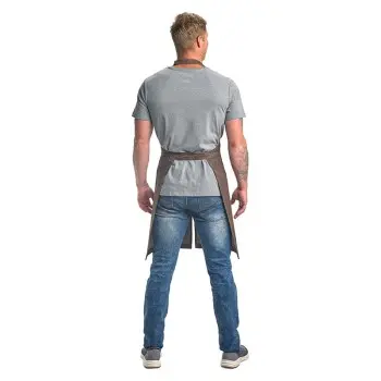 Mercer Culinary Zephyr Bib Apron - Brown Denim