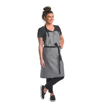 Mercer Culinary Odin Bib Apron - Light Gray