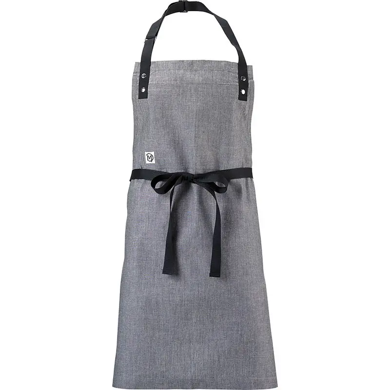 Mercer Culinary Odin Bib Apron - Light Gray