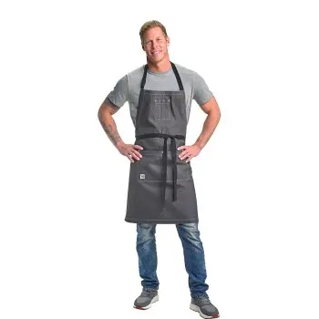 Mercer Culinary Scout Bib Apron - Charcoal Gray